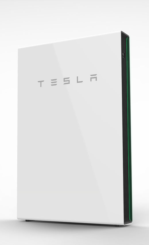 Photo of white Tesla Powerwall