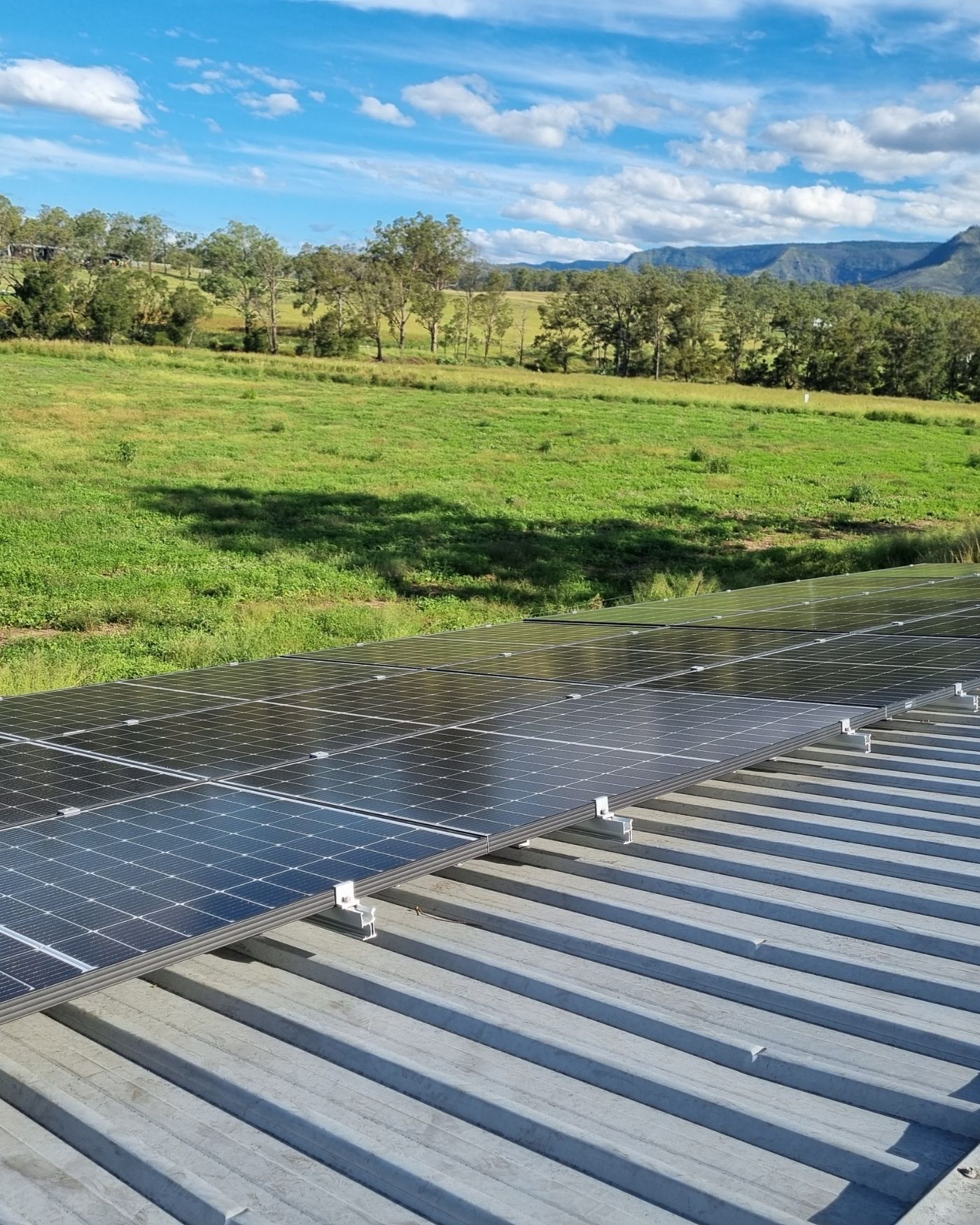 off-grid solar system on rural property